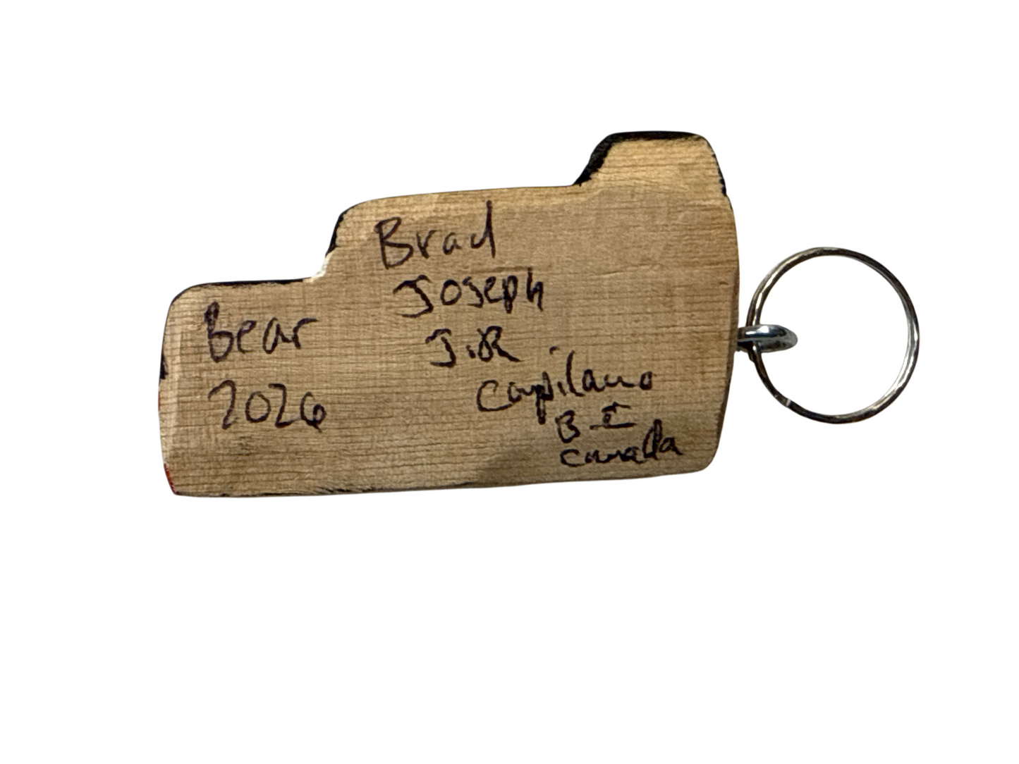 Wooden Keychain - Red Cedar - Bear