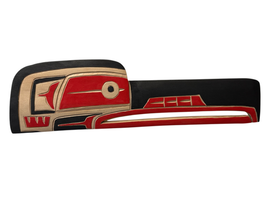 Wooden Plaque - Red Cedar - Raven - Red