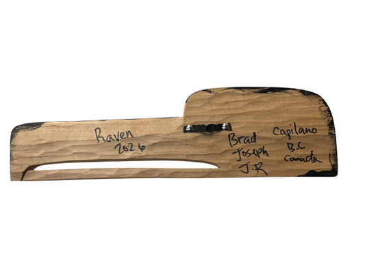 Wooden Plaque - Red Cedar - Raven - Red