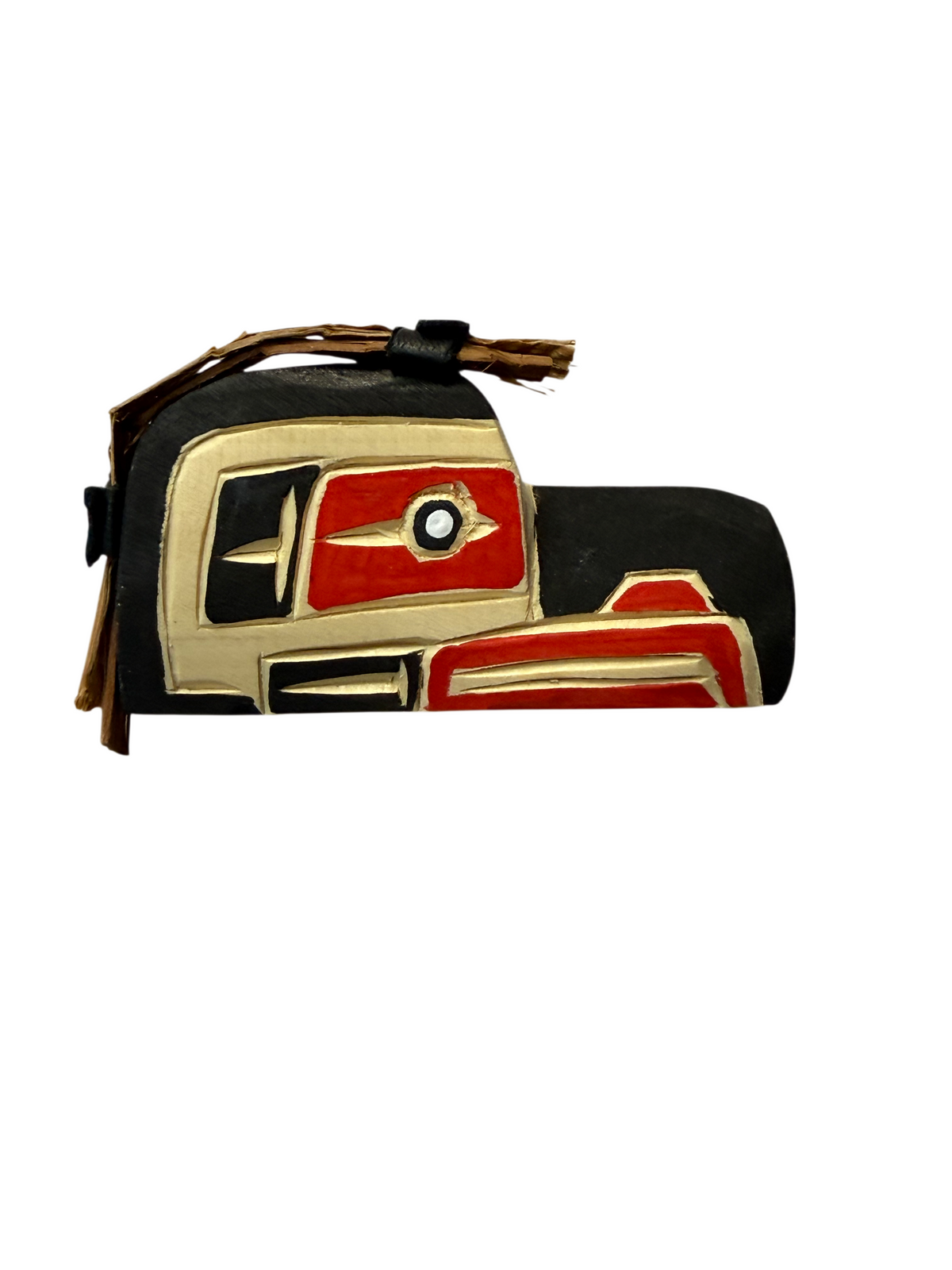 Wooden Brooch - Yellow Cedar - Raven