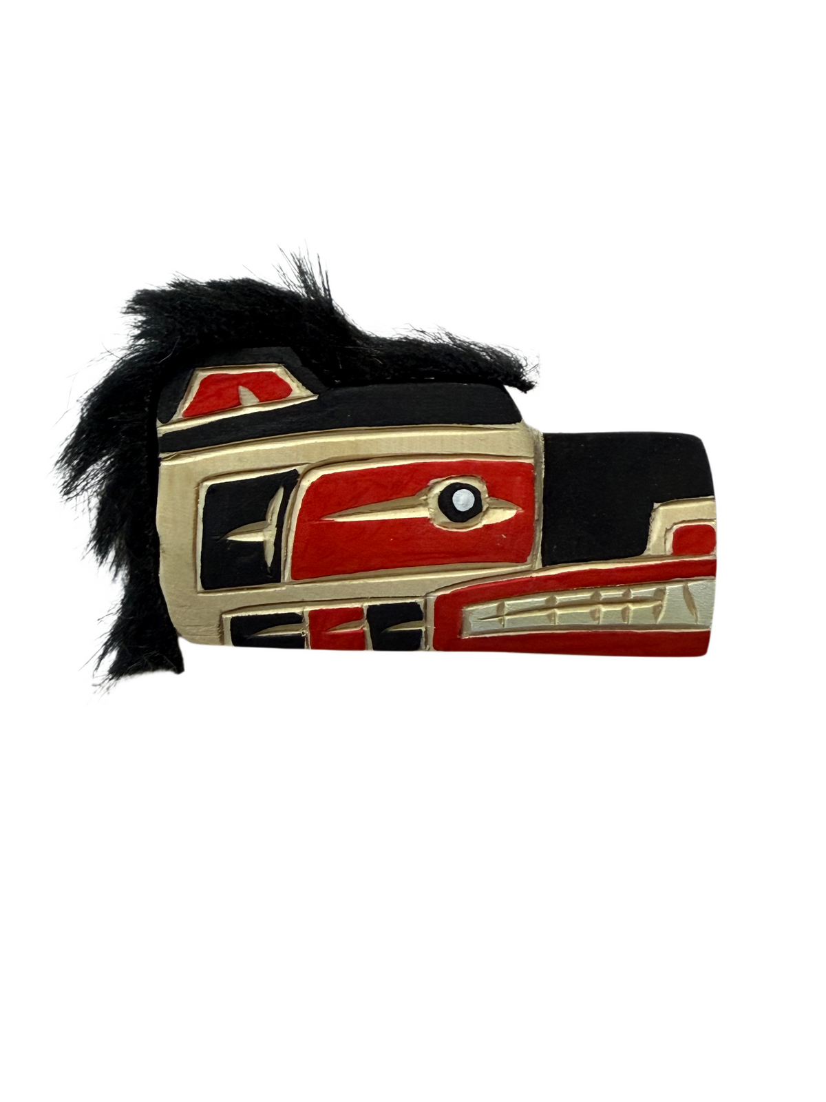 Wooden Brooch - Yellow Cedar - Bear