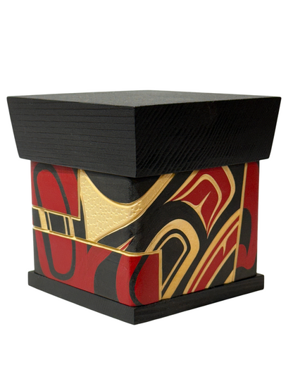 Bentwood Box - Carved - Eagle - Black