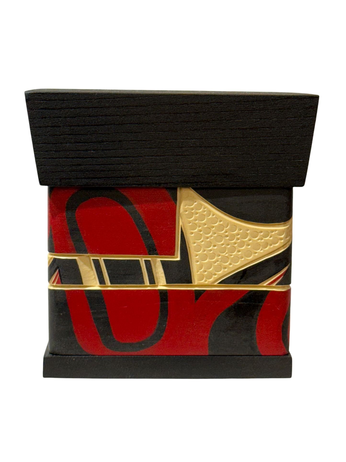 Bentwood Box - Carved - Eagle - Black