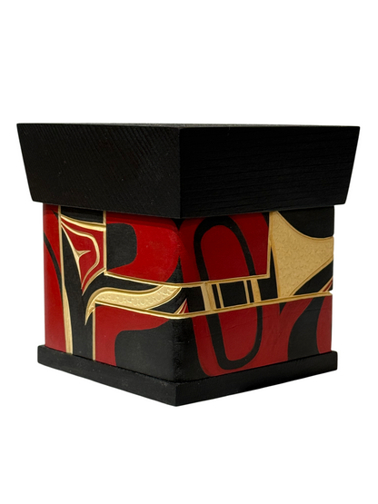 Bentwood Box - Carved - Eagle - Black