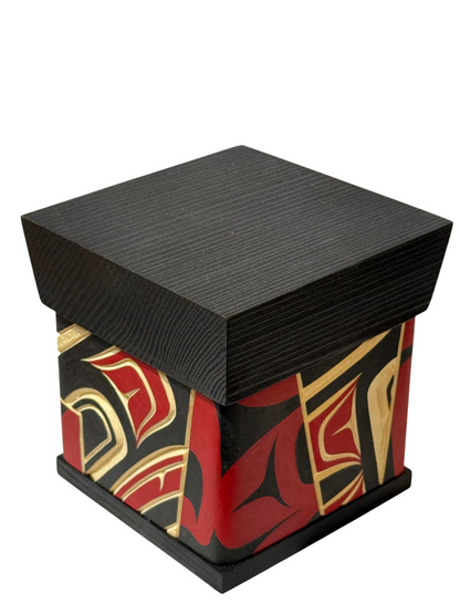 Bentwood Box - Carved - Eagle - Black