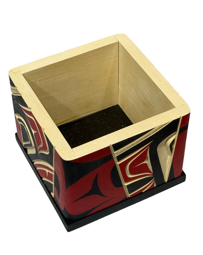 Bentwood Box - Carved - Eagle - Black