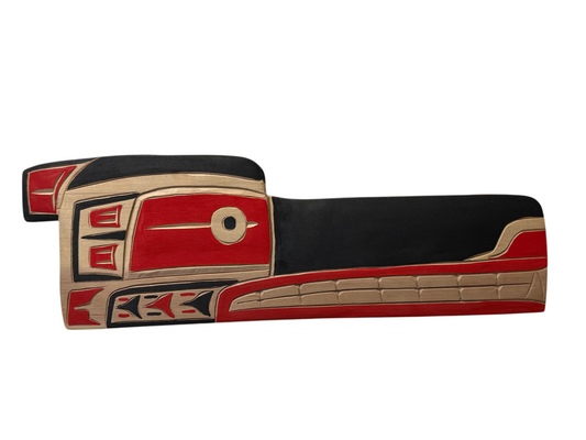 Wooden Plaque - Red Cedar - Wolf - Red