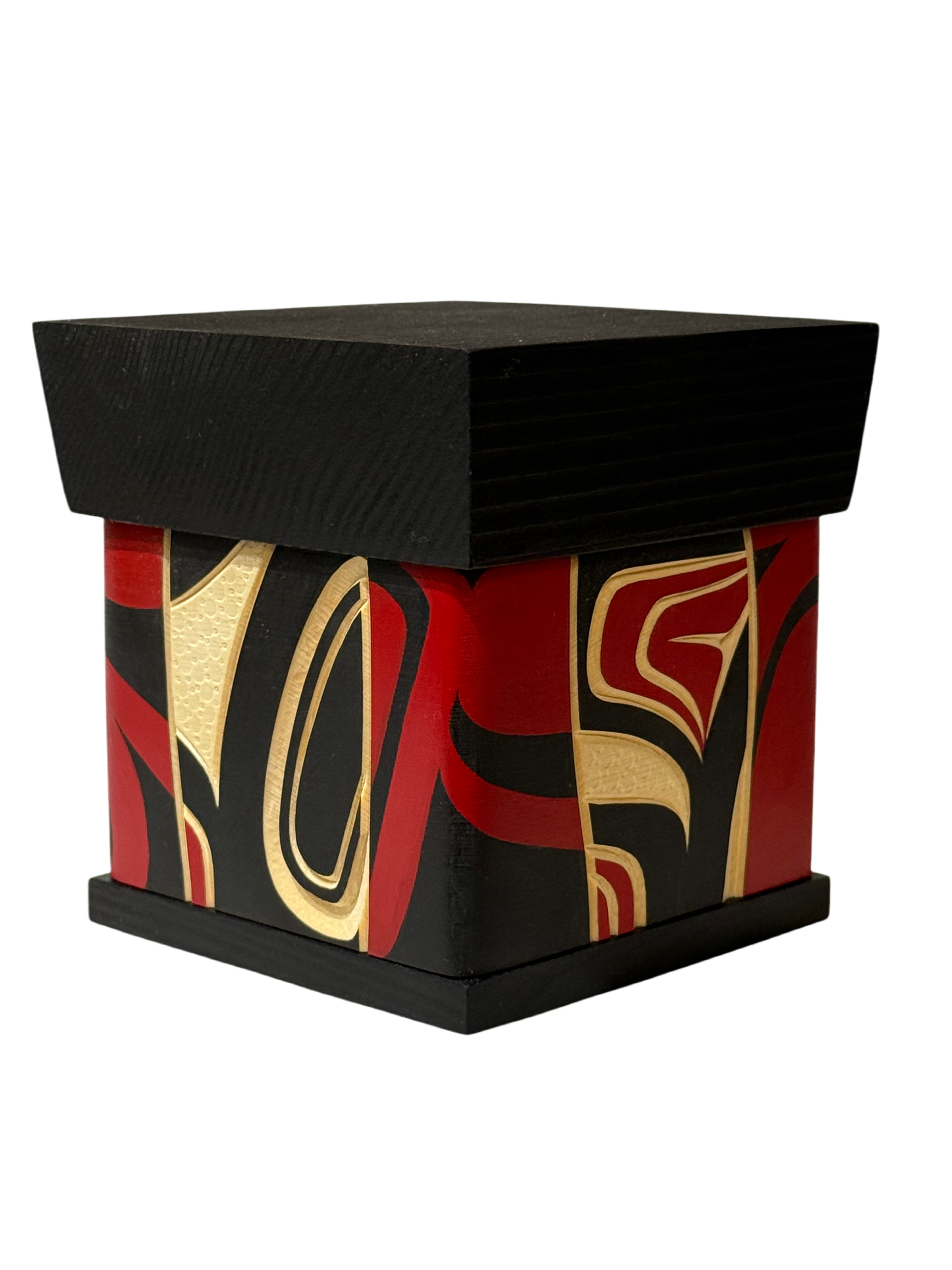 Bentwood Box - Carved - Eagle - Black