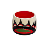 Ceramic Pot - Small - Bear - Red & Green