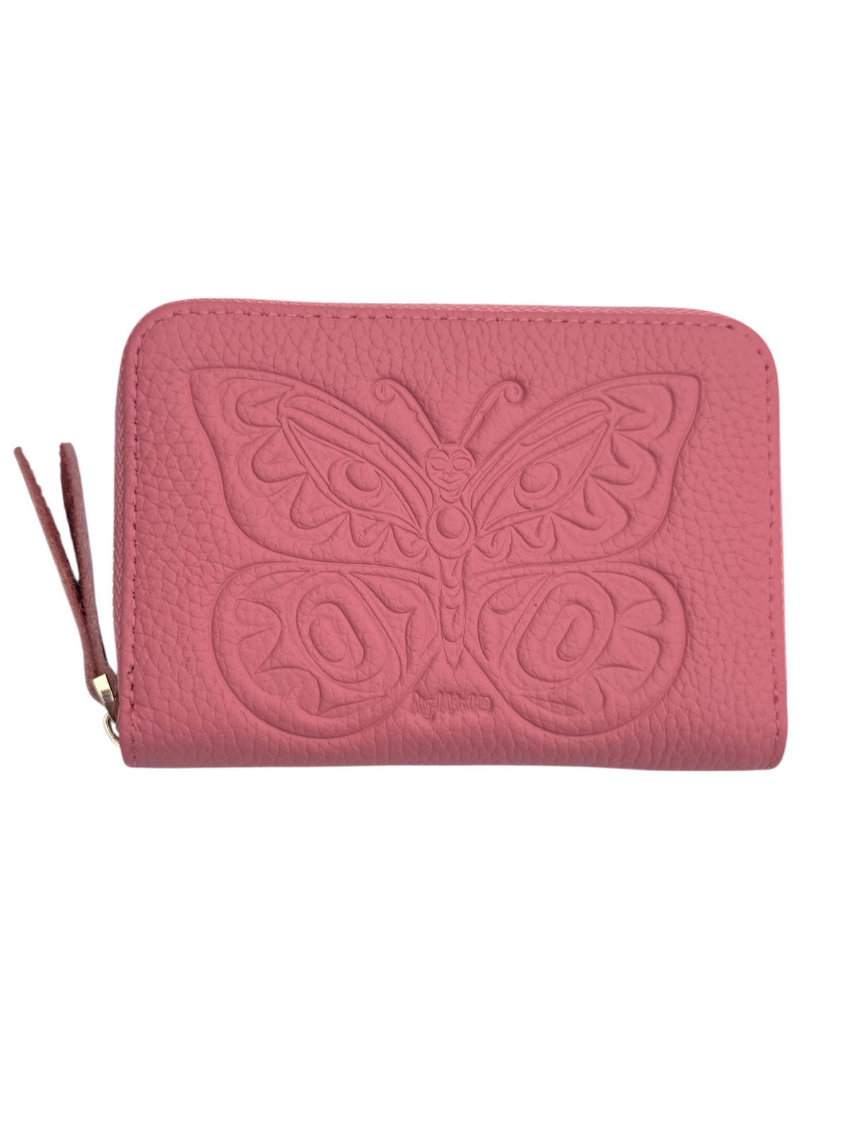 Cardholder - Leather - Coral - Salish Butterfly