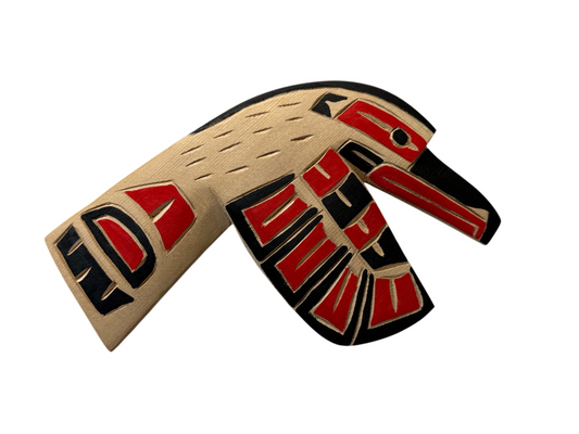 Wooden Plaque - Red Cedar - Hummingbird - Red - Right Facing