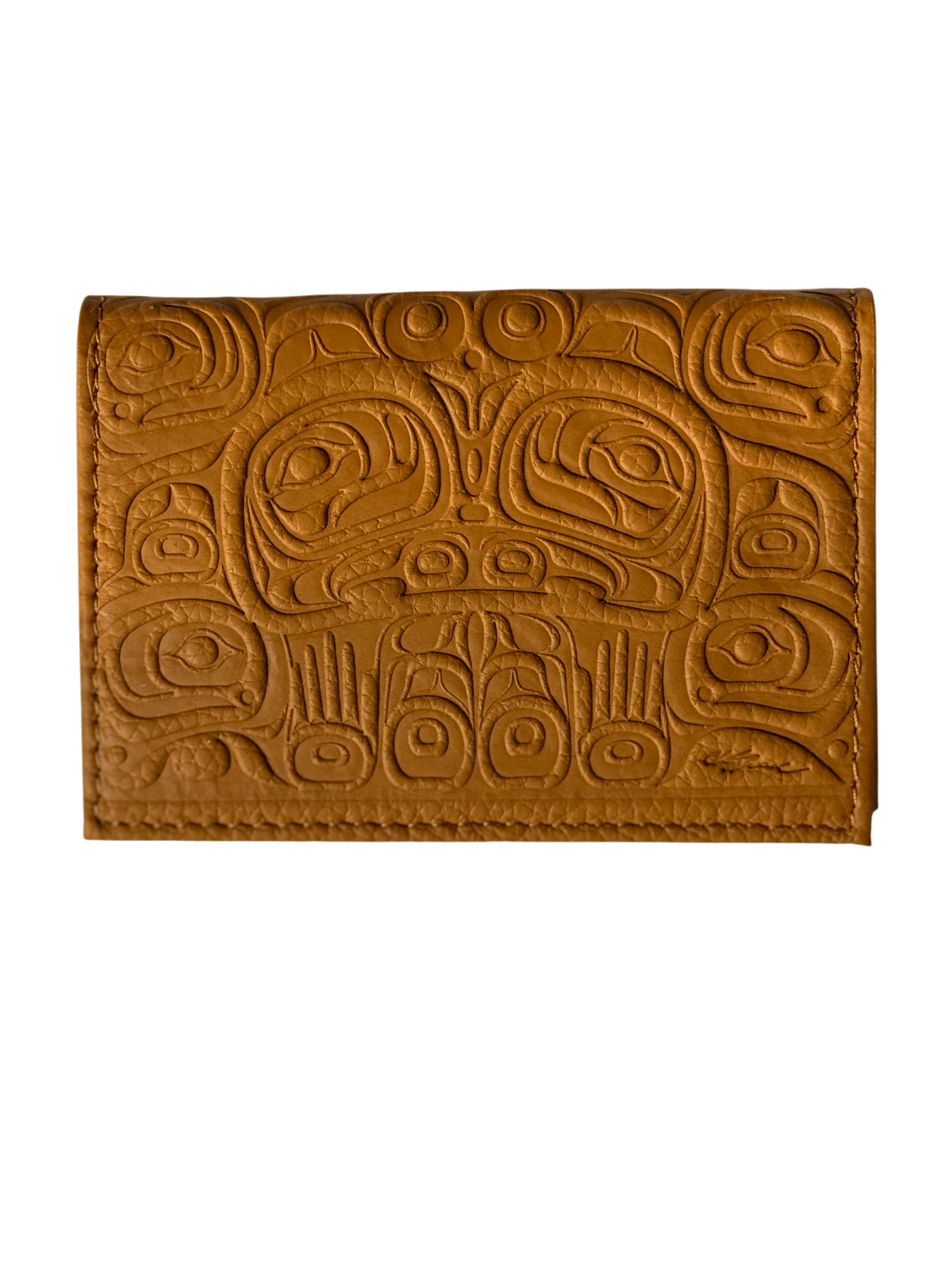 Card Wallet - Leather - Brown - Spirit of Nuxalk