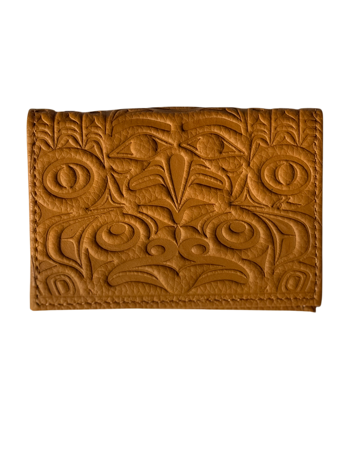 Card Wallet - Leather - Brown - Eagle Frog