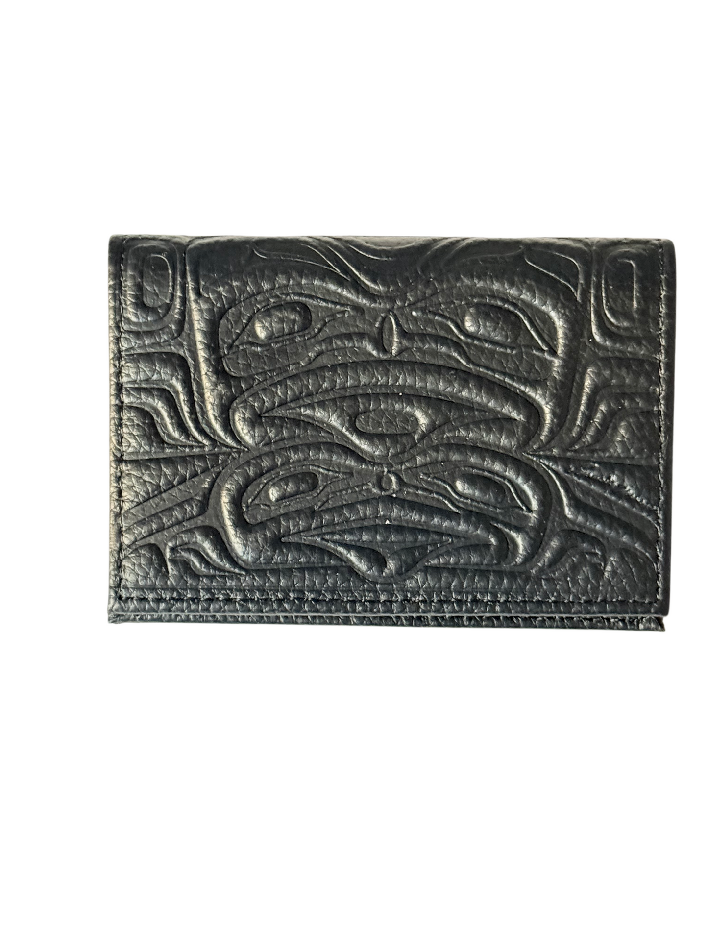 Card Wallet - Leather - Black - Bear & Frog