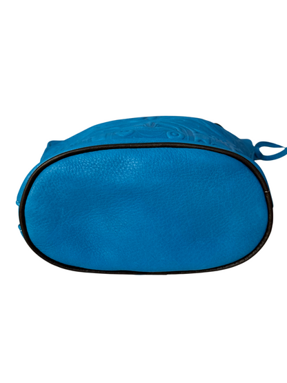 Purse - Compact Crossbody - Deerskin - Bear - Turquoise