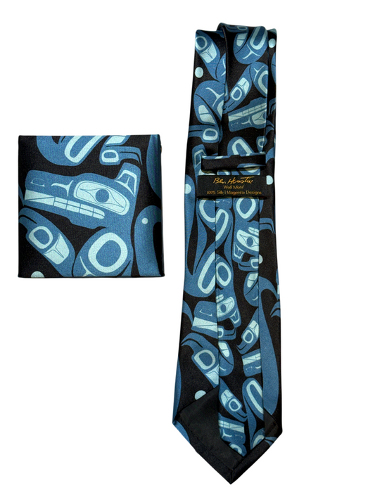 Tie - Silk - Wolf - Blue