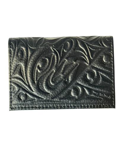 Card Wallet - Leather - Black - Eagle Paddle