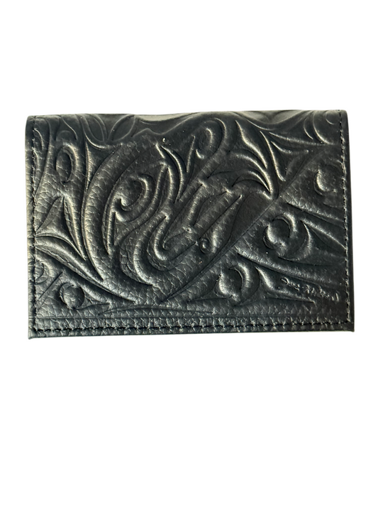 Card Wallet - Leather - Black - Eagle Paddle