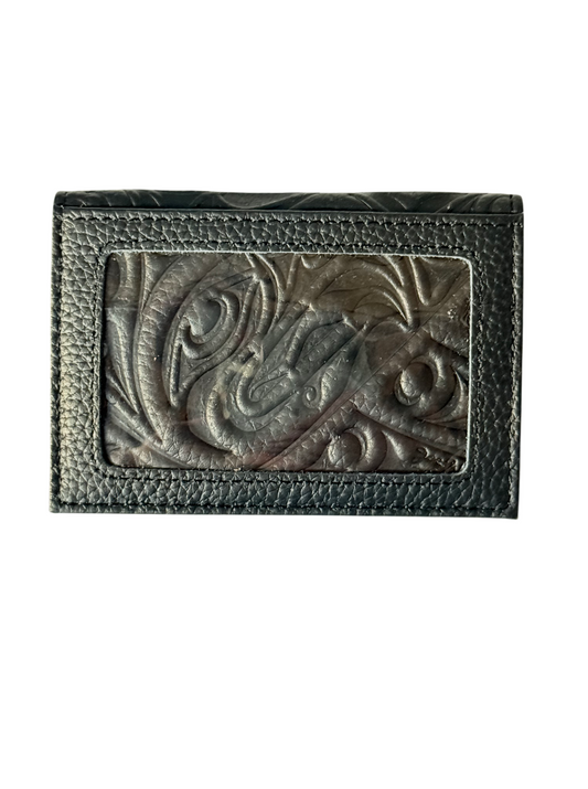 Card Wallet - Leather - Black - Eagle Paddle