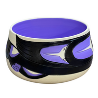 Ceramic Pot - Medium - Hummingbird - Purple