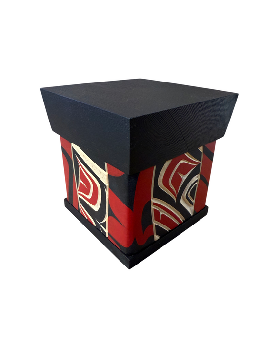Bentwood Box - Carved - Eagle - Black