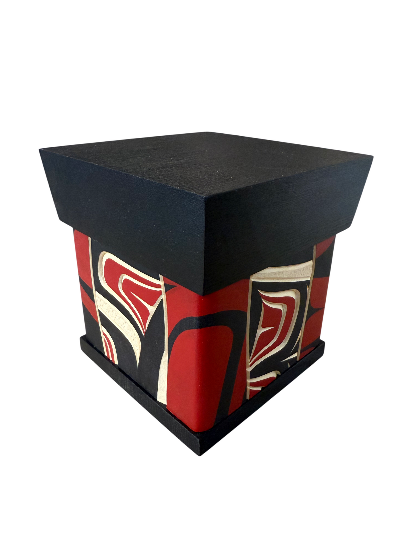Bentwood Box - Carved - Eagle - Black