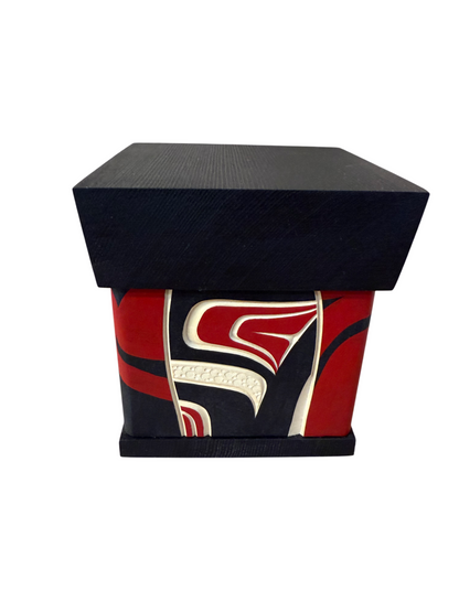 Bentwood Box - Carved - Eagle - Black