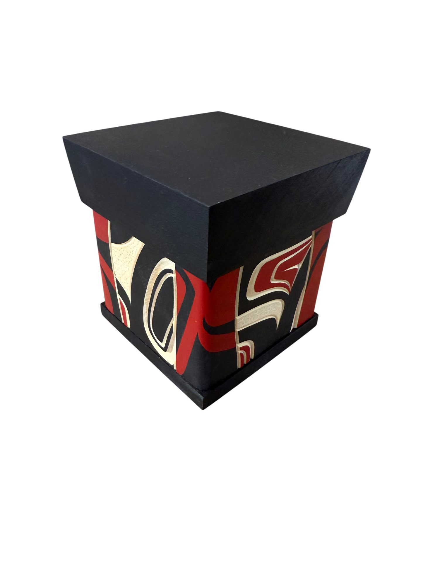 Bentwood Box - Carved - Eagle - Black