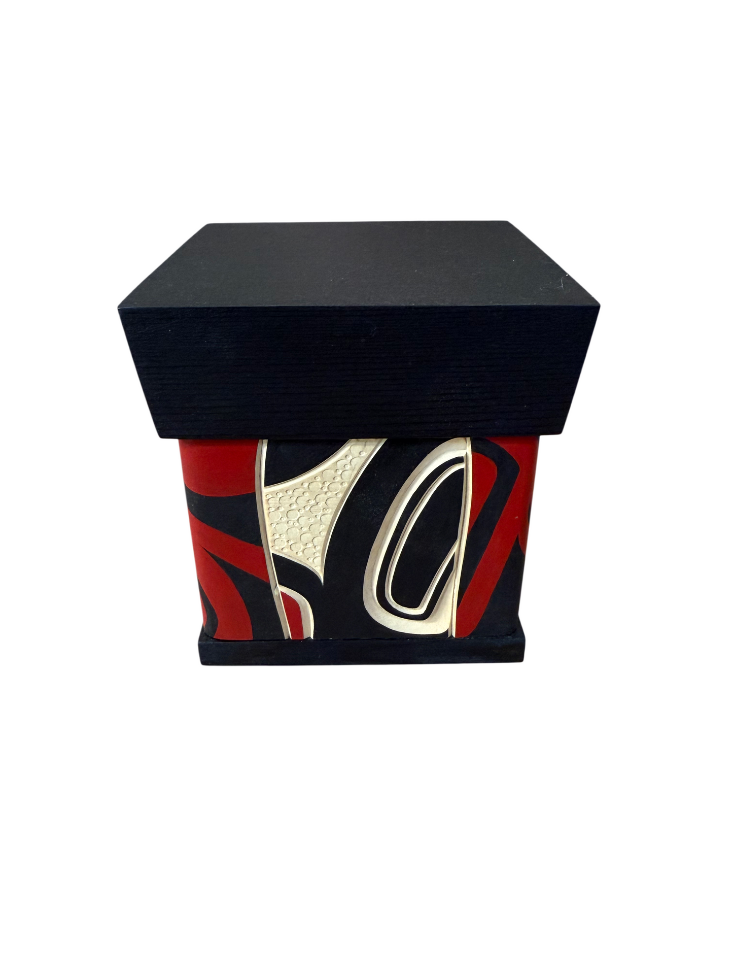 Bentwood Box - Carved - Eagle - Black