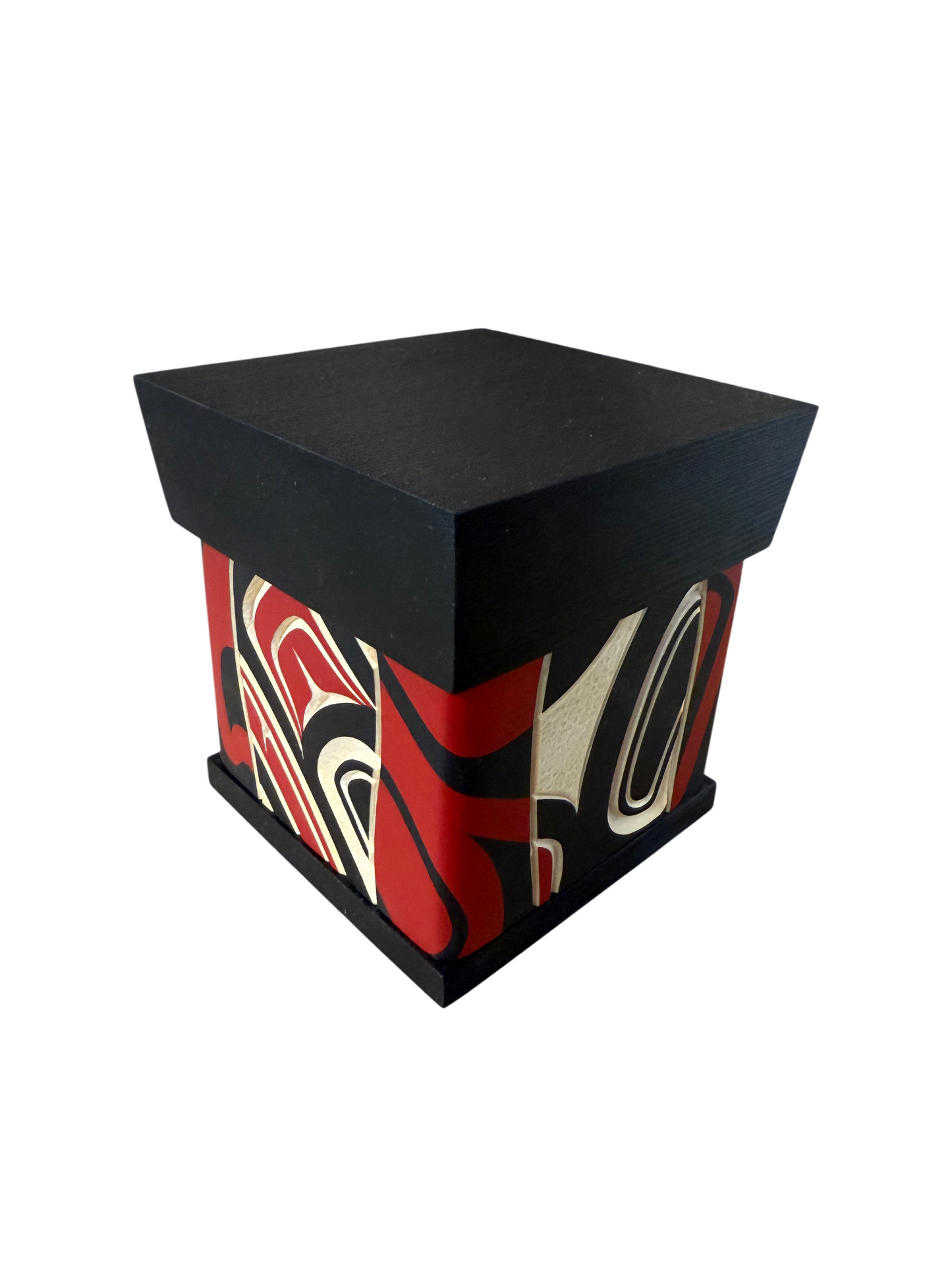 Bentwood Box - Carved - Eagle - Black