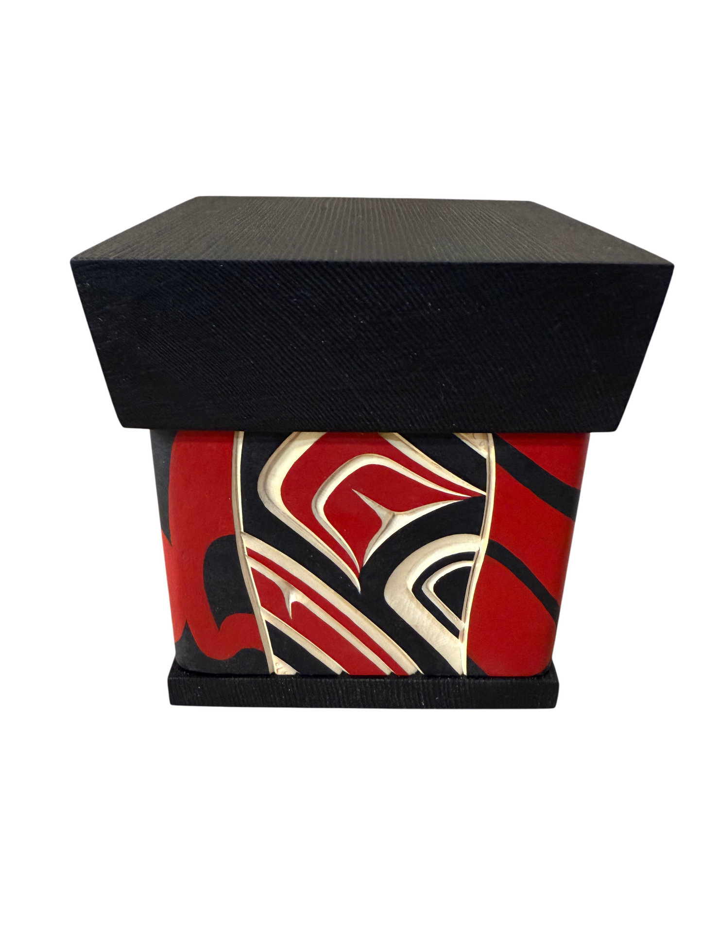Bentwood Box - Carved - Eagle - Black