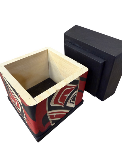 Bentwood Box - Carved - Eagle - Black