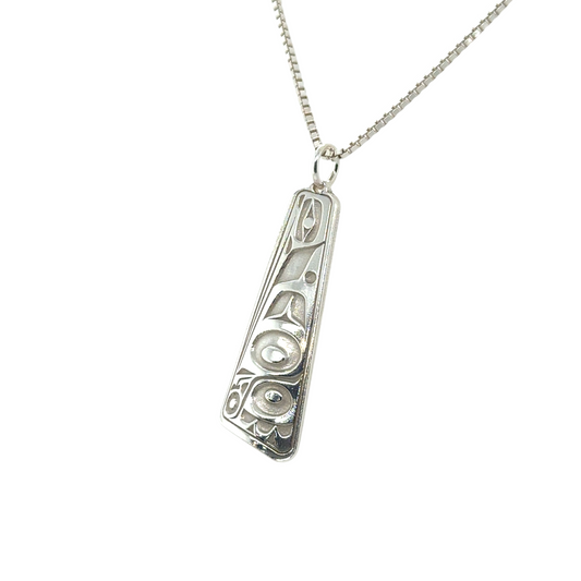 Pendant - Sterling Silver - Triangle - Hummingbird - 30mm