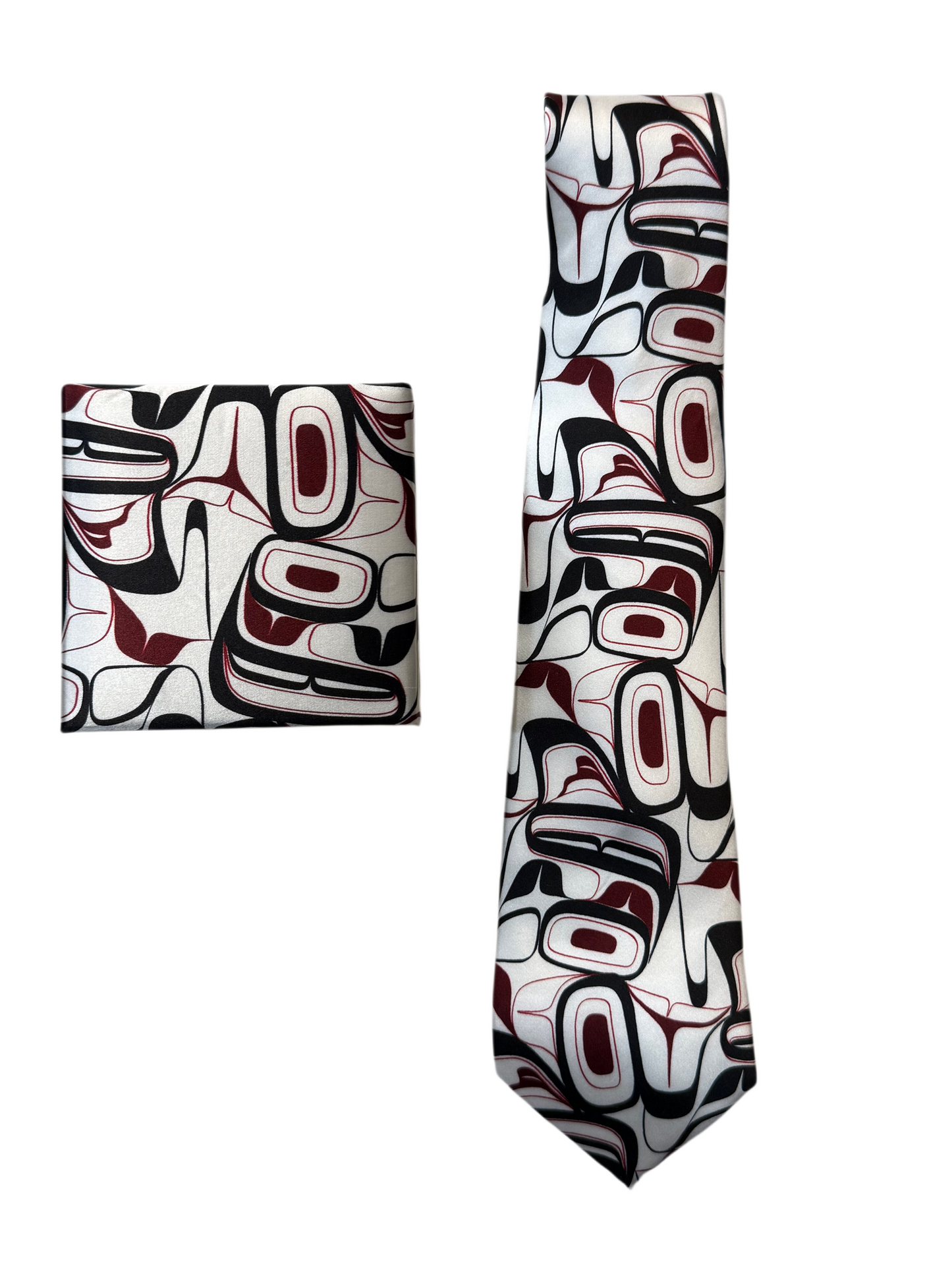 Tie - Silk - Eagle - Red & Black
