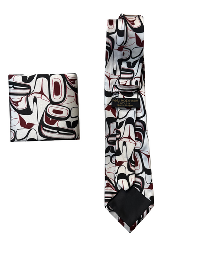 Tie - Silk - Eagle - Red & Black