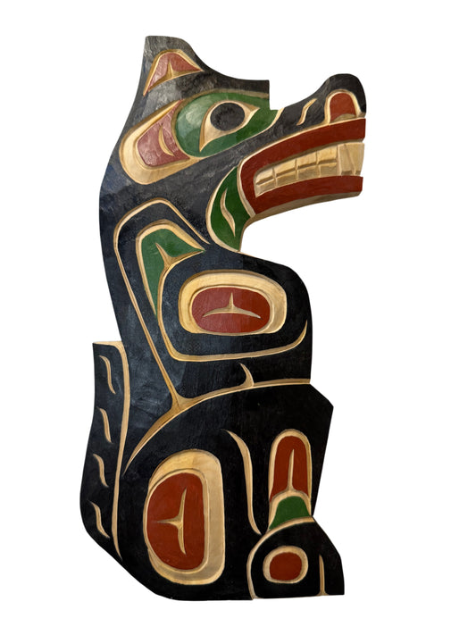 Wooden Plaque - Yellow Cedar - Wolf