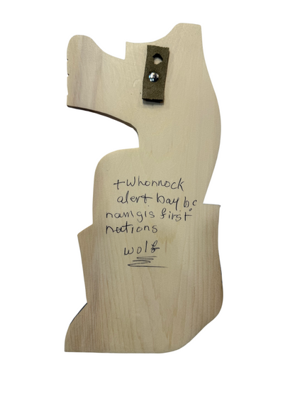 Wooden Plaque - Yellow Cedar - Wolf