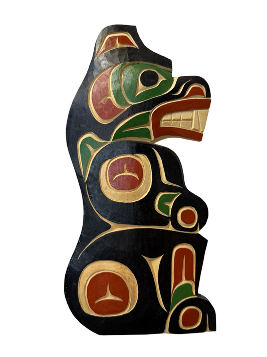 Wooden Plaque - Yellow Cedar - Bear