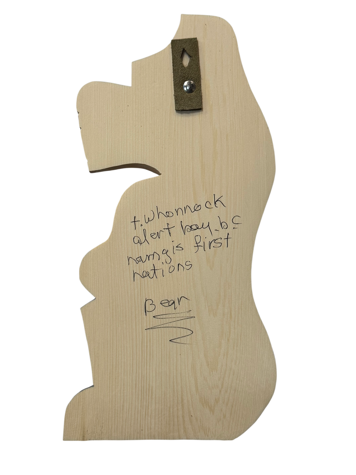 Wooden Plaque - Yellow Cedar - Bear