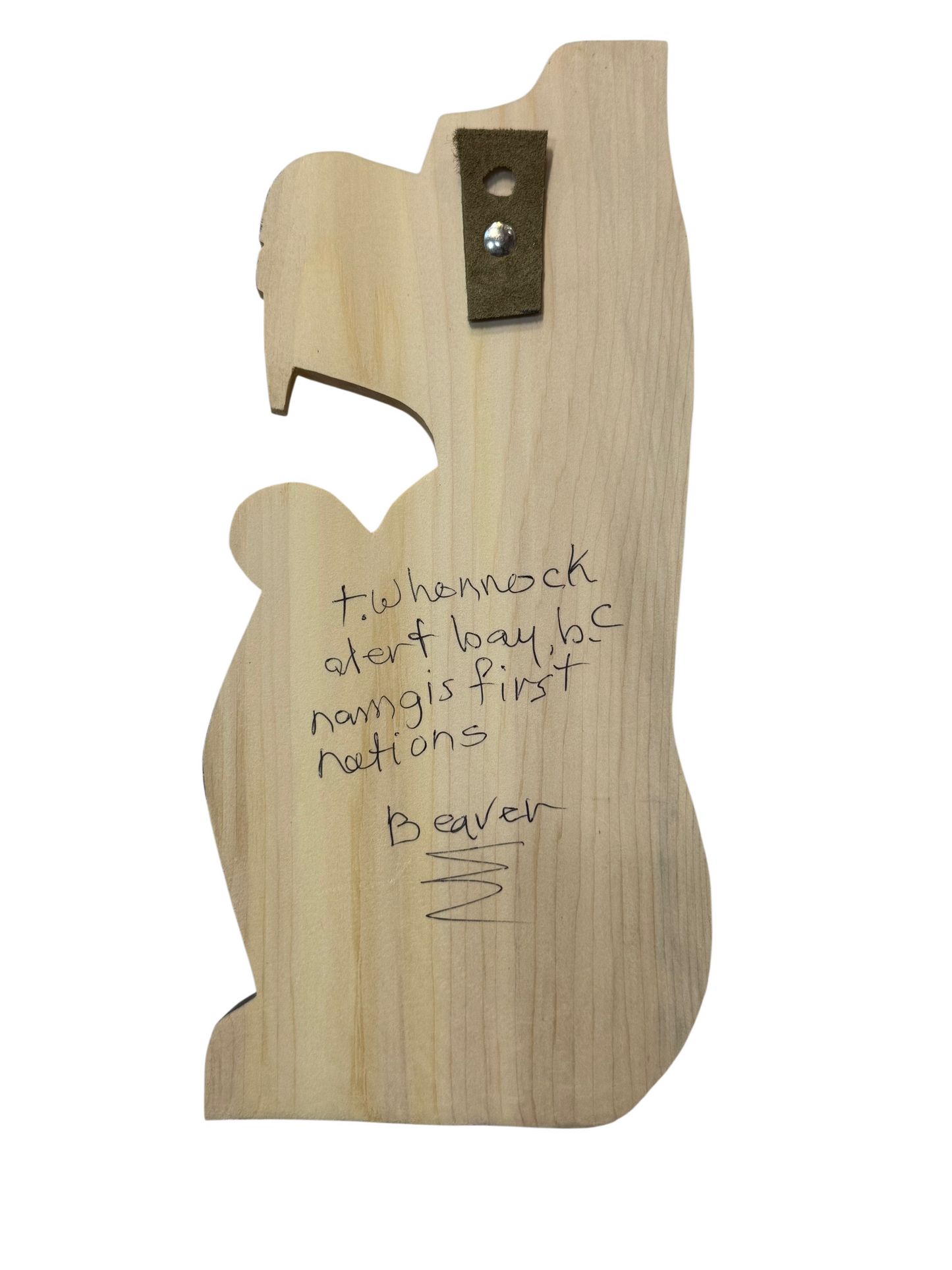 Wooden Plaque - Yellow Cedar - Beaver