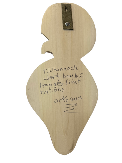 Wooden Plaque - Yellow Cedar - Octopus