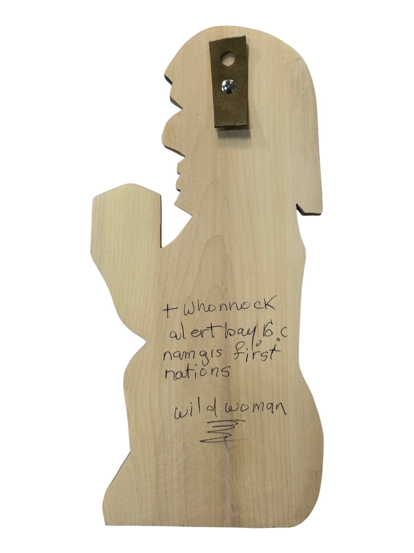 Wooden Plaque - Yellow Cedar - Wild Woman