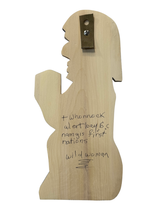 Wooden Plaque - Yellow Cedar - Wild Woman