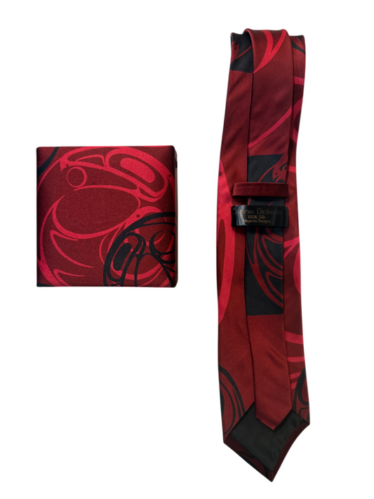 Tie - Silk - Raven - Red