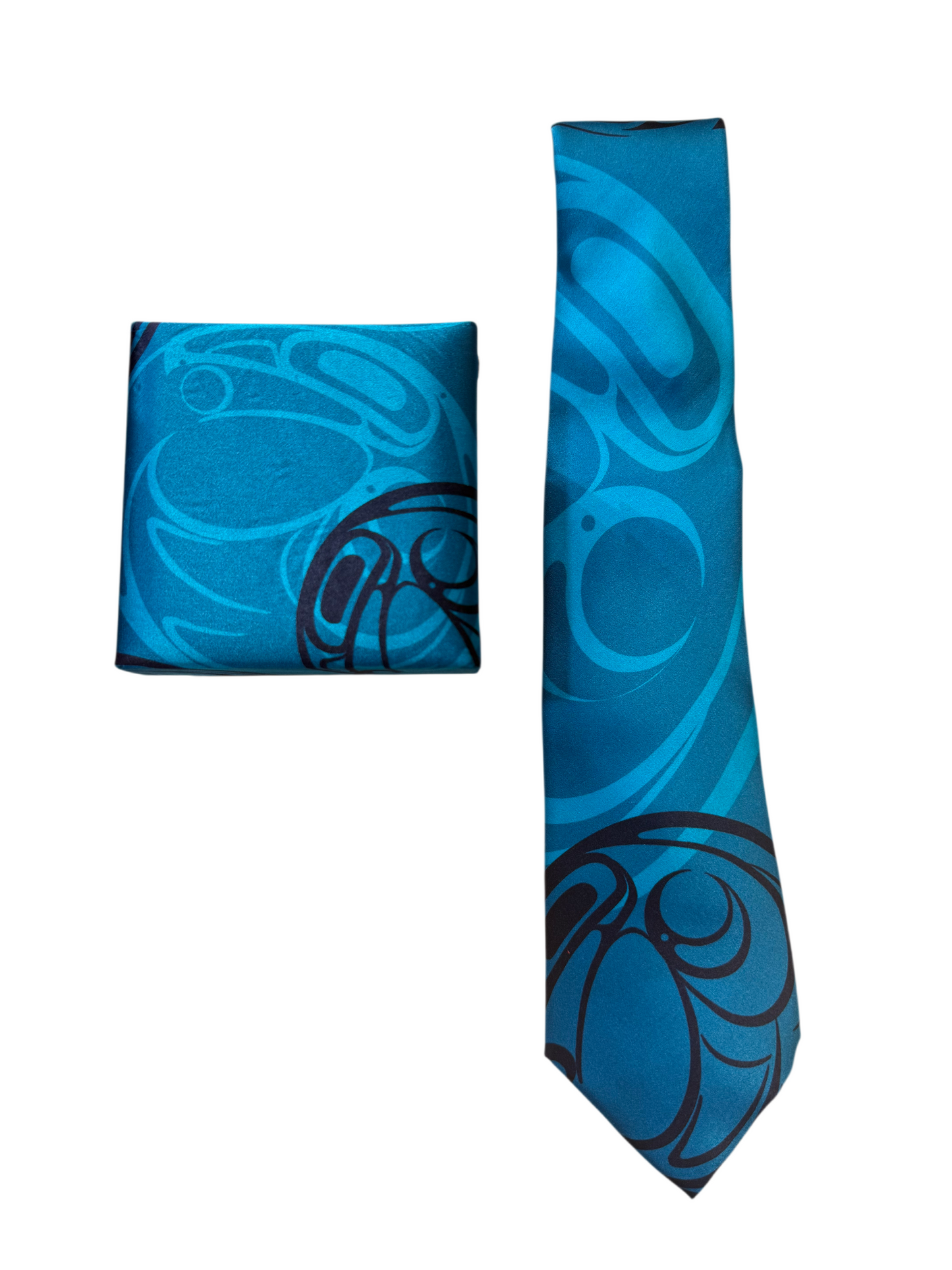 Tie - Silk - Raven - Turquoise