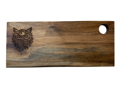 Serving Board - Canadian Walnut - Owl Moon