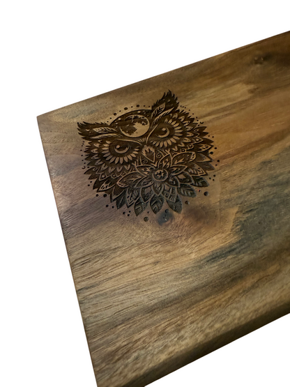 Serving Board - Canadian Walnut - Owl Moon