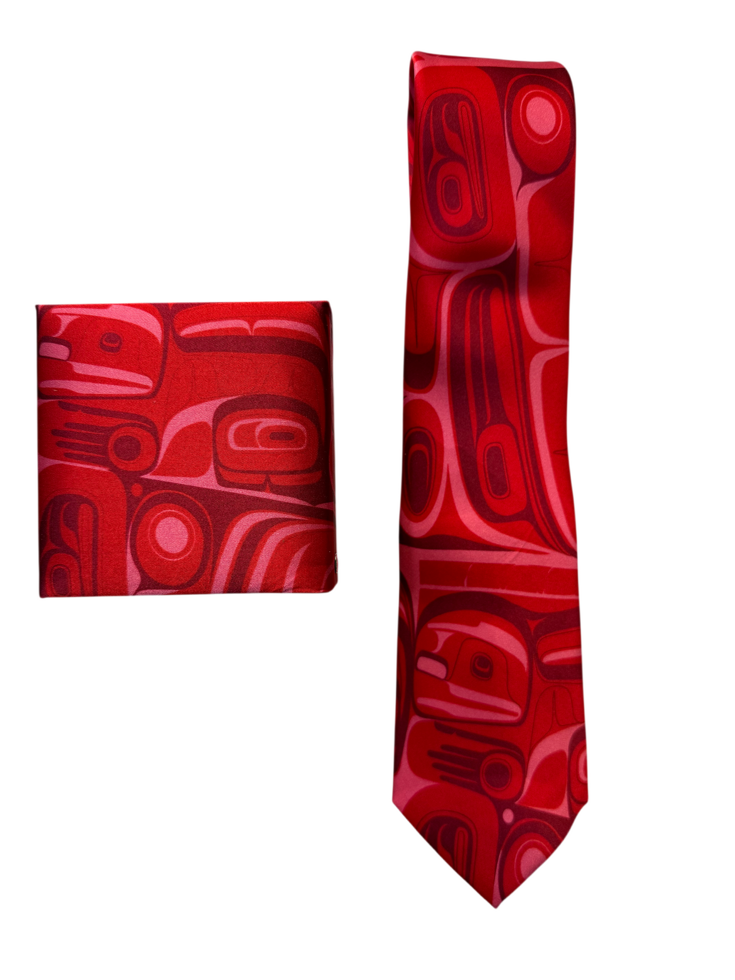 Tie - Silk - Raven Transforming - Red