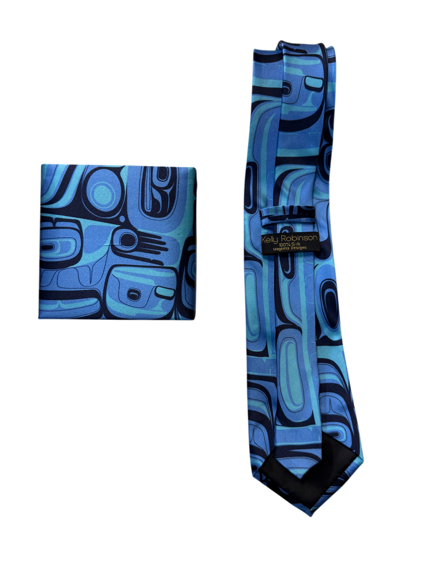 Tie - Silk - Raven Transforming - Blue