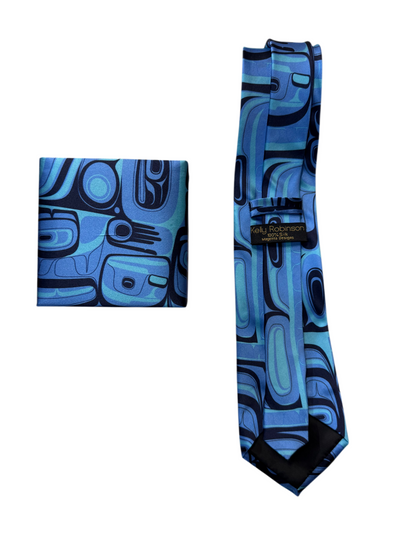 Tie - Silk - Raven Transforming - Blue